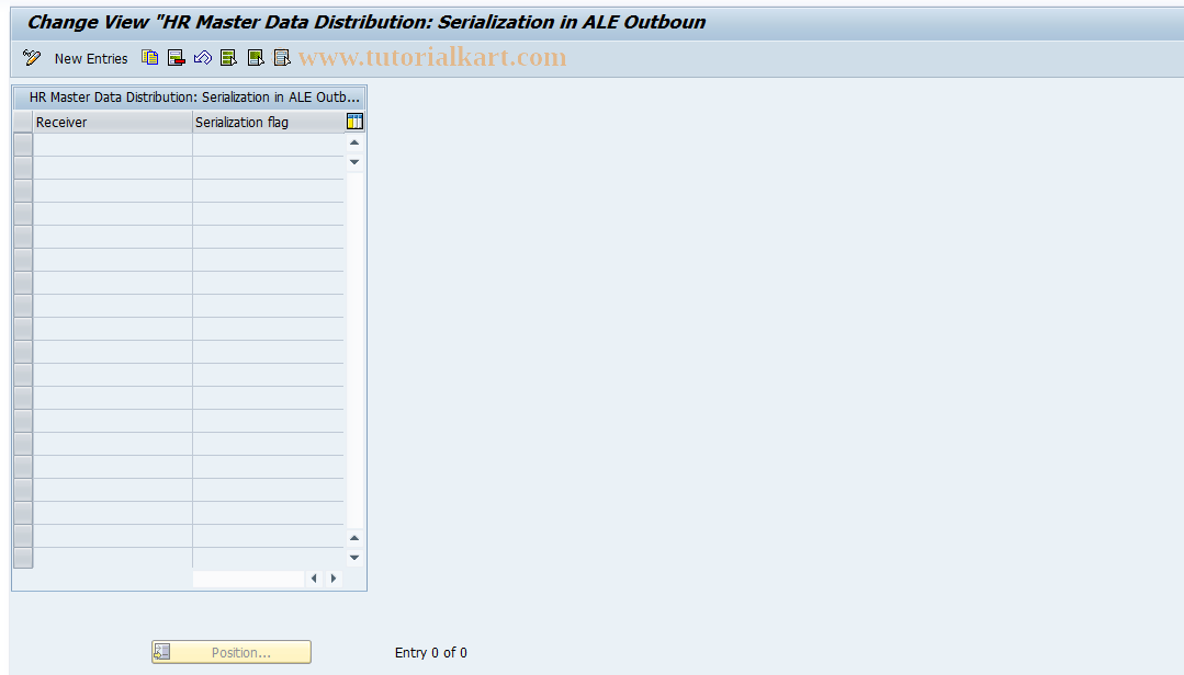 SAP TCode OOALESOUT - HR: Serialization in ALE Outbound