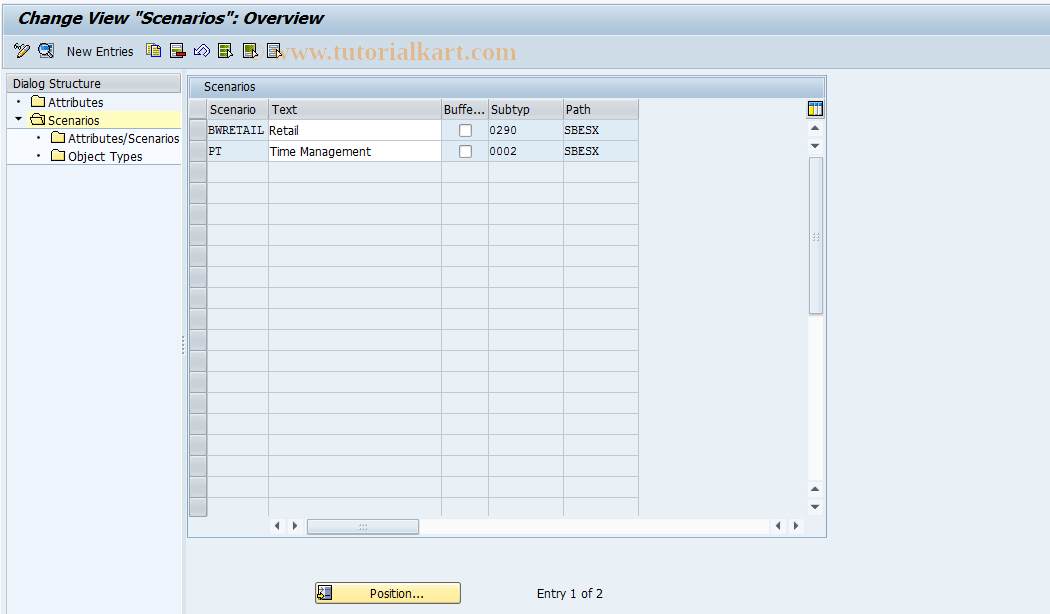 SAP TCode OOATTRCUST - Customizing General Attribute Maintenance 