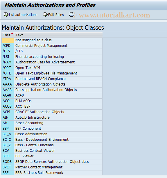 SAP TCode OOAU - Authorizations