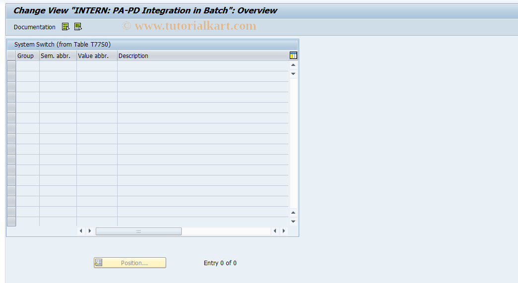SAP TCode OOBI - INTERN: PA-PD Integration in Batch