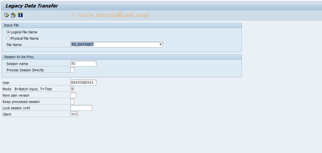 SAP TCode OODT - Data Transfer