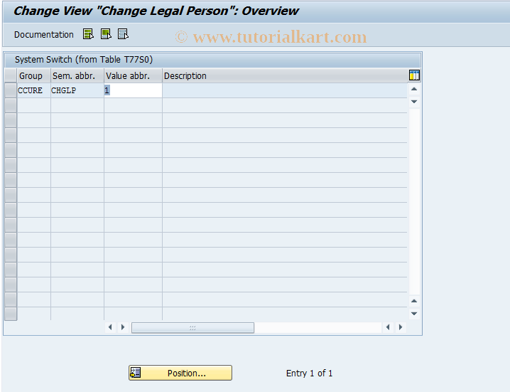 SAP TCode OOHRCE_CHGLP - Change Legal Person