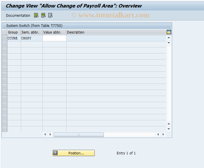 SAP TCode OOHRCE_CHGPY - Allow Change of Payroll Area