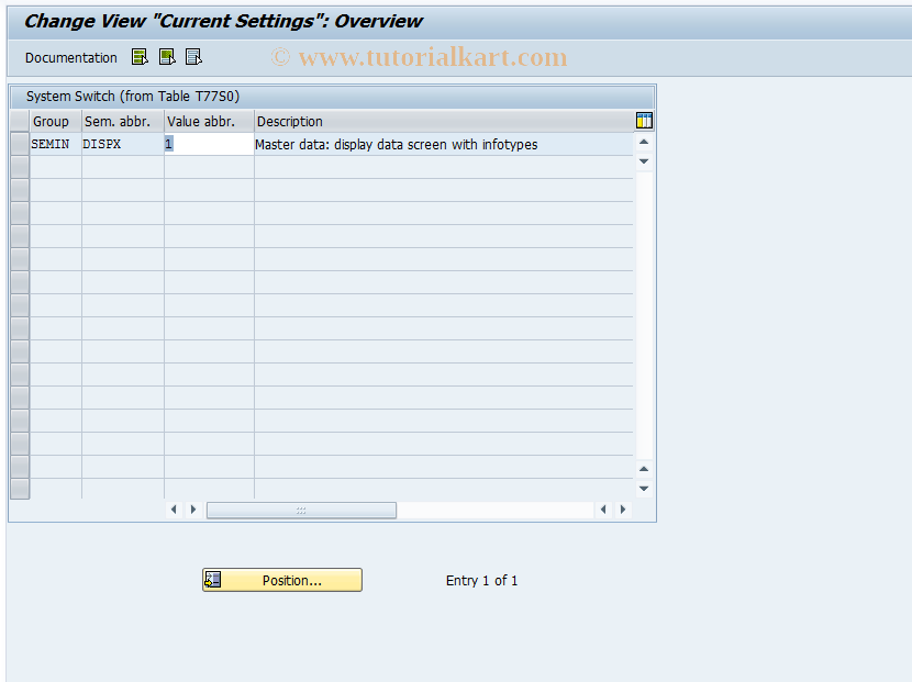 SAP TCode OOLE - Current Settings