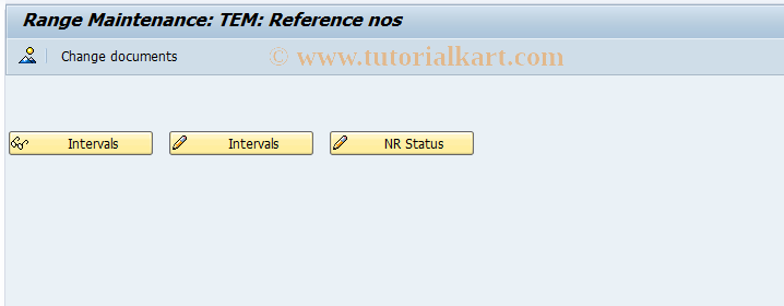 SAP TCode OORB - HR-TEM: Number Range Reference Document 