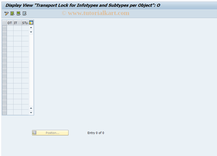 SAP TCode OOTR - Display Import Lock Table