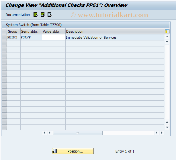 SAP TCode OO_PTSPPS_ADHVP - Additional Checks PP61