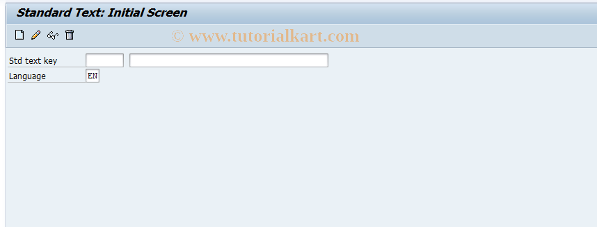 SAP TCode OP08 - Standard Text