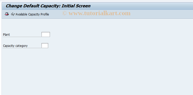SAP TCode OP36 - Maintain Capacity Default Values
