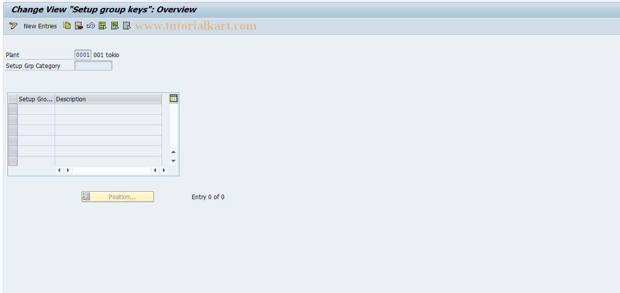 SAP TCode OP64 - Maintain Setup Group Key