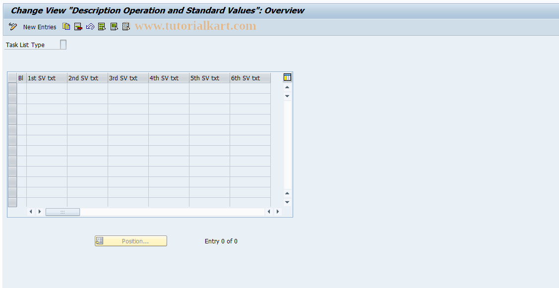 SAP TCode OP8A - Maintain operation value description