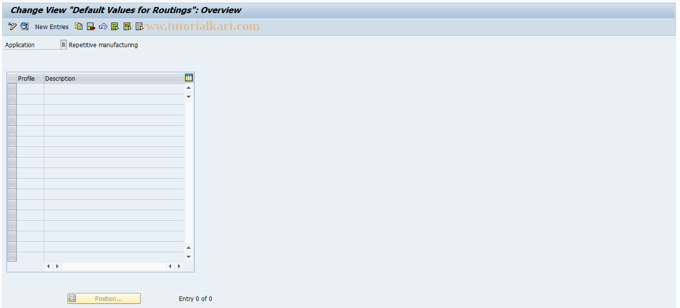 SAP TCode OP8H - Profiles: Default Values for Rtgs.