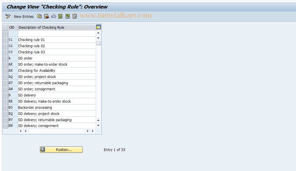 SAP TCode OPJL - Maintain Checking Rule