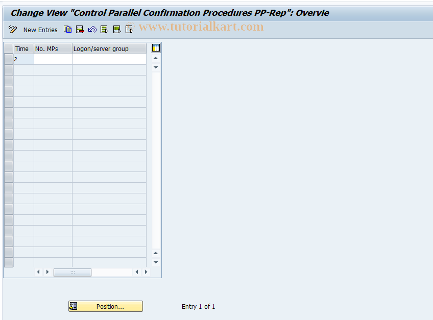 SAP TCode OPKF - Control parallel confirmation