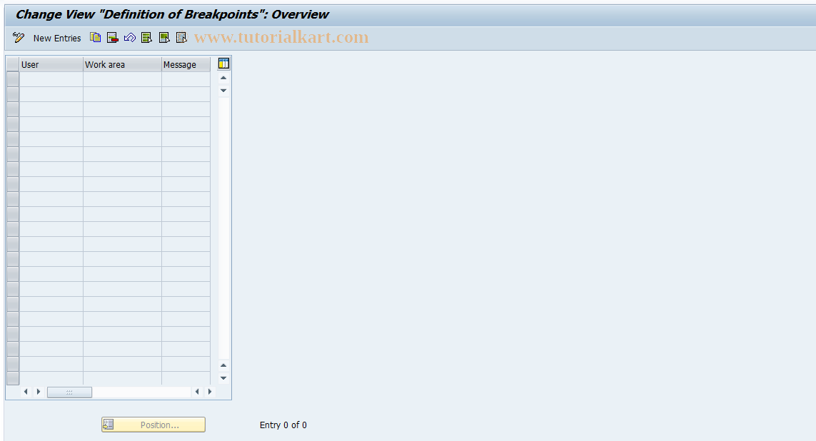 SAP TCode OPKH - Maintain Breakpoints