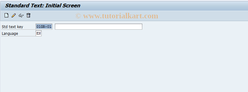 SAP TCode OPKK - Standard Text