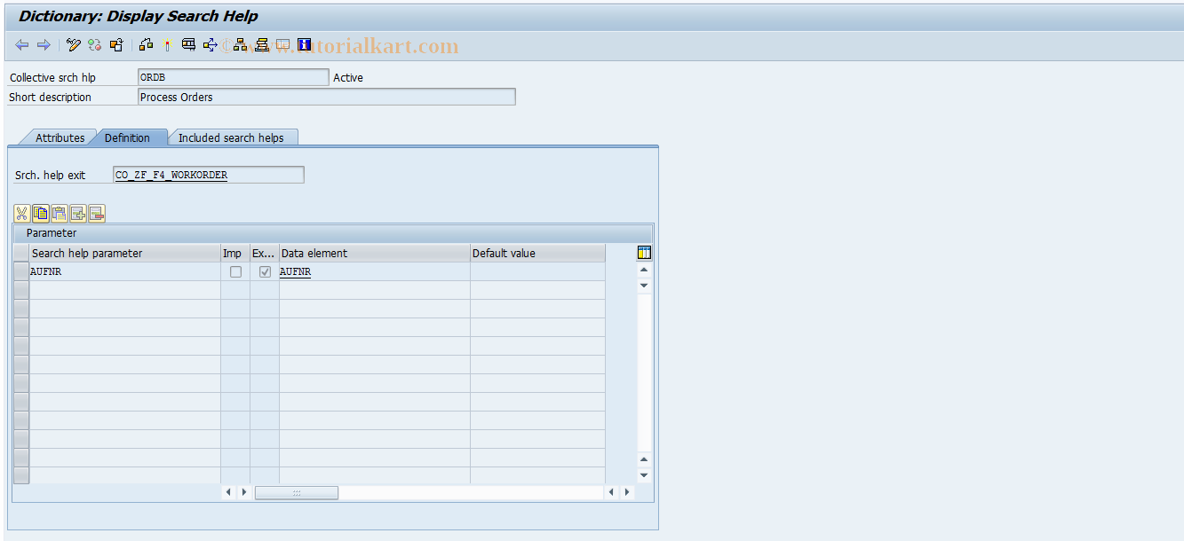 SAP TCode OPKQ - Procurement Ord.