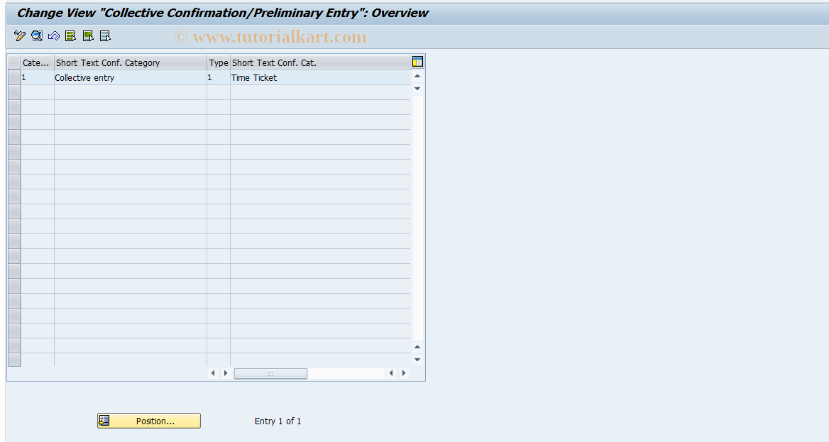 SAP TCode OPKU - Maintain Collective Confirmation