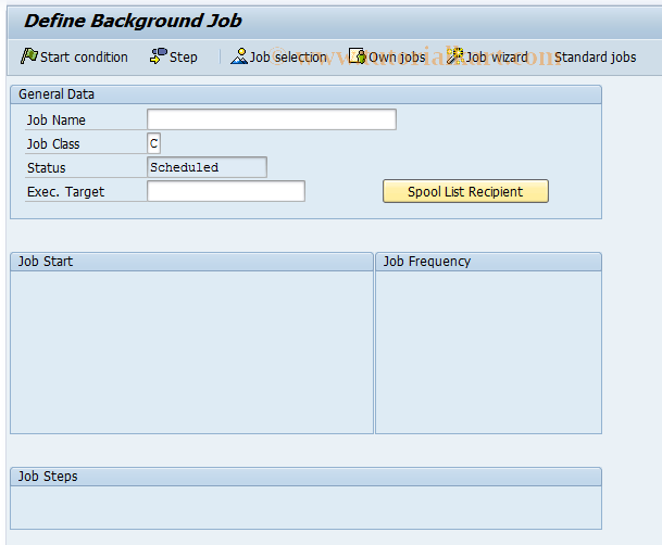 OPLI SAP Tcode : Background job for goods movements Transaction Code