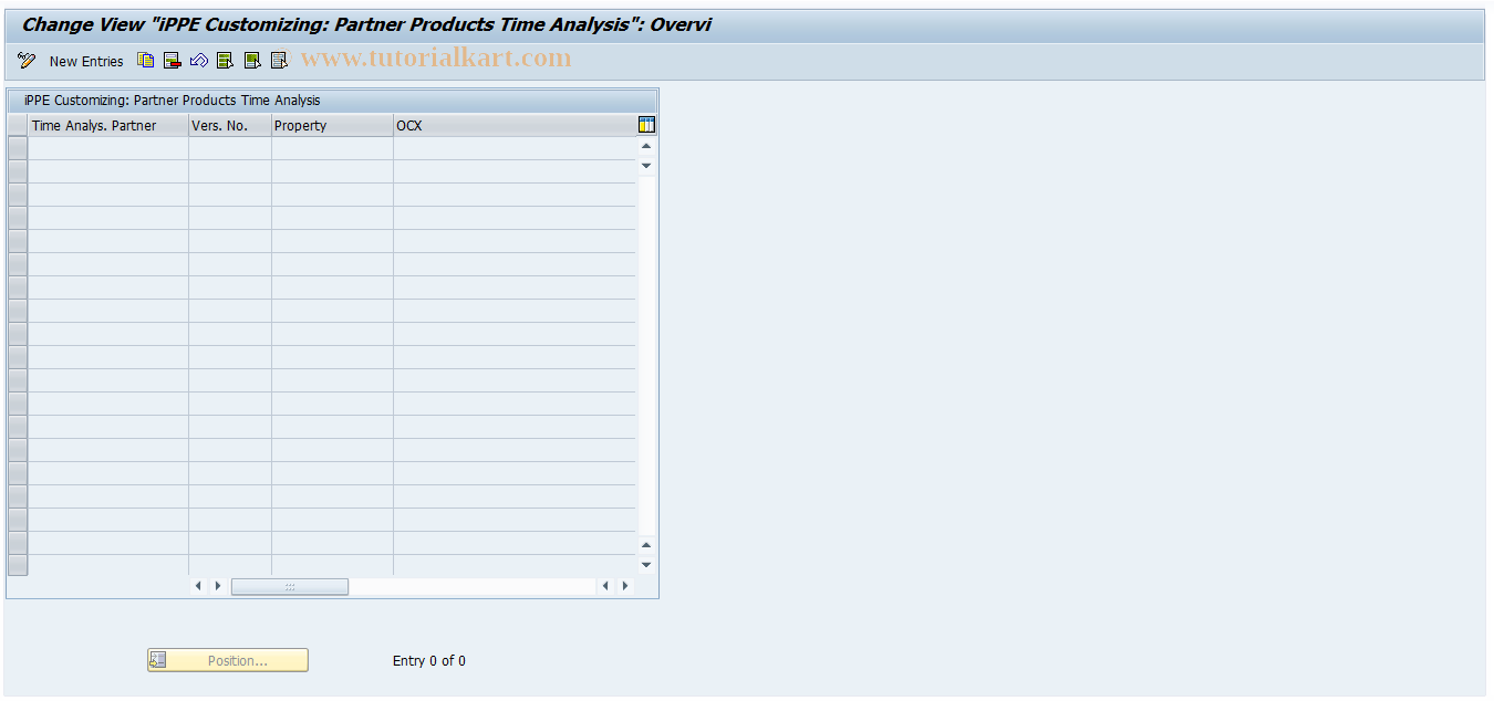 SAP TCode OPPE07 - Time Analysis: Partner Products iPPE