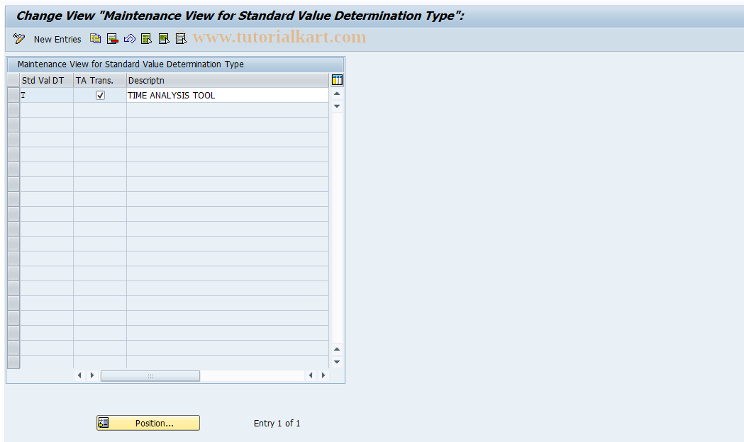 SAP TCode OPPEACT01 - Define Std  Valuation  Determination  Type
