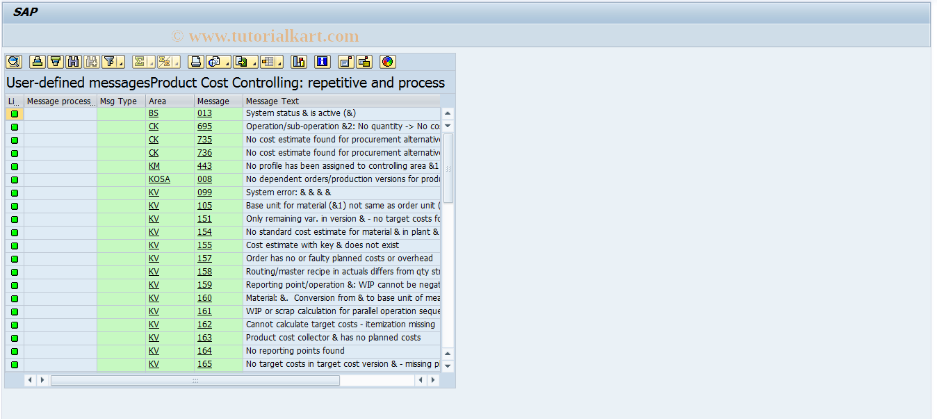SAP TCode OPR4_KKP - Repetitive Mfg and Process Mfg
