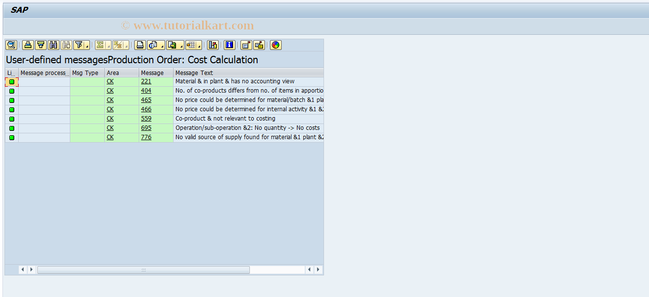 OPR4_PPCO SAP Tcode Production Order Cost Calculation Transaction Code