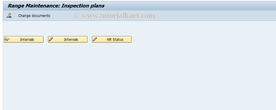 SAP TCode OQ62 - Number ranges for inspection plans