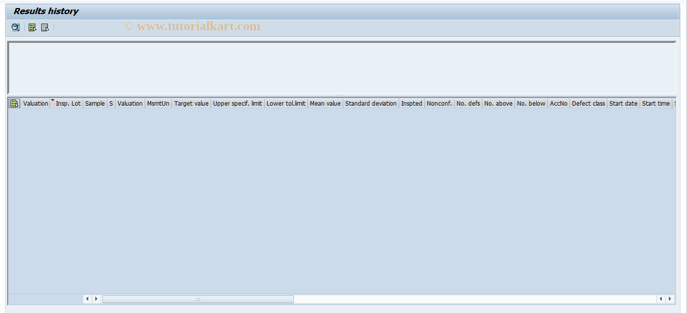 SAP TCode OQIJ - Field select. maintain results hist.