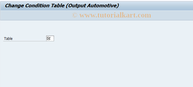 SAP TCode ORLRS2 - Change Condition Table