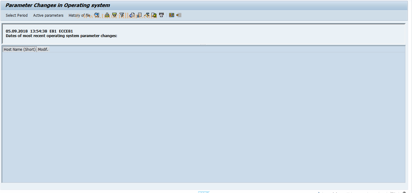 SAP TCode OS03 - O/S Parameter changes