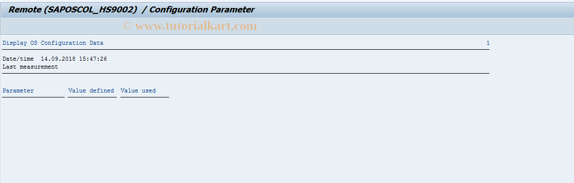 SAP TCode OS05 - Remote System Cconfiguration