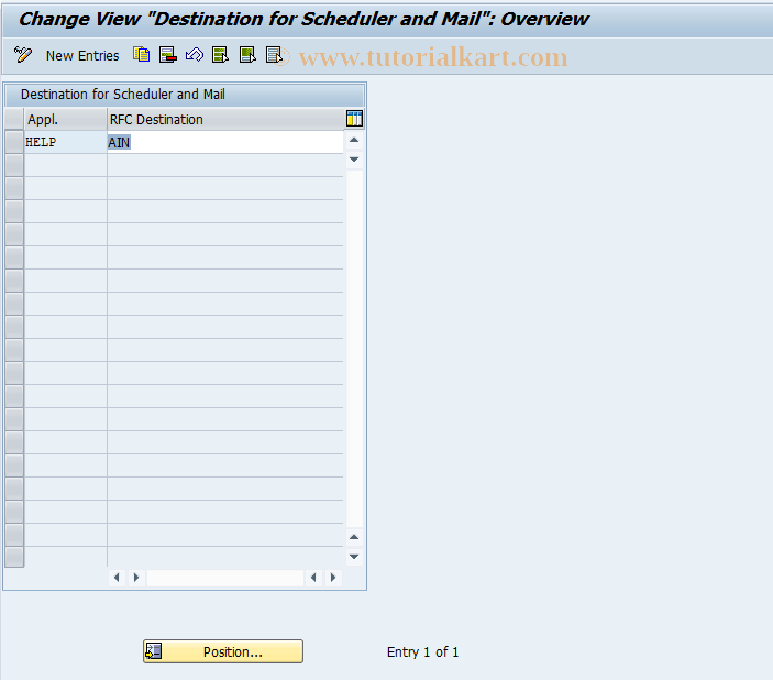 SAP TCode OSC2 - Appoint. diary: Maintenance  destination