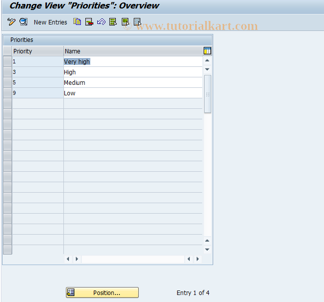 OSC3 SAP Tcode Appointment Calendar Priority Maintenance Transaction Code