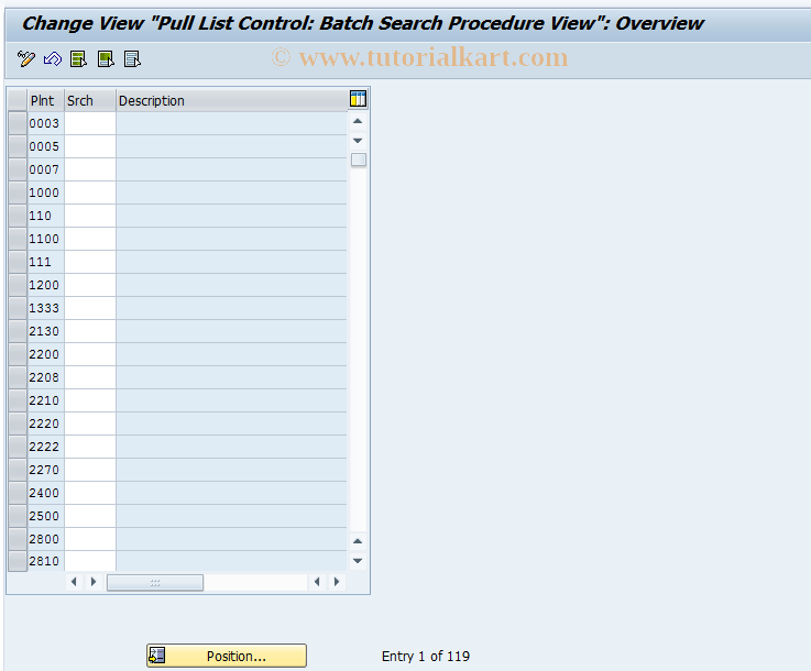 SAP TCode OSPS - Batch Search Procedure for Pull List