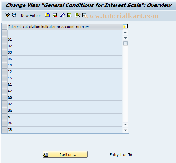 SAP TCode OT02 - C FI Maintain Table T056S