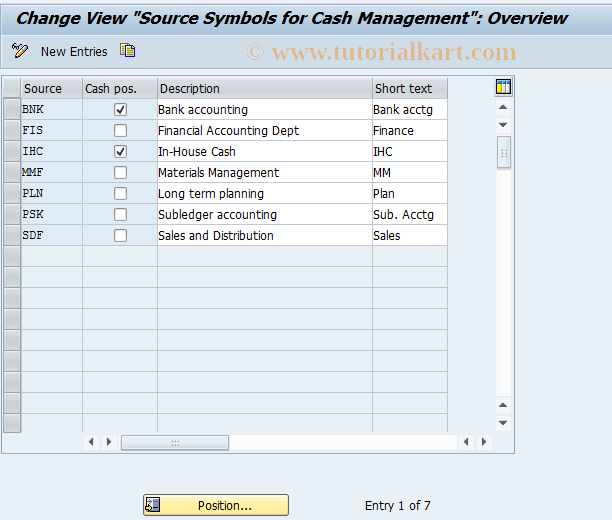 SAP TCode OT05 - C FI Maintain Table T039