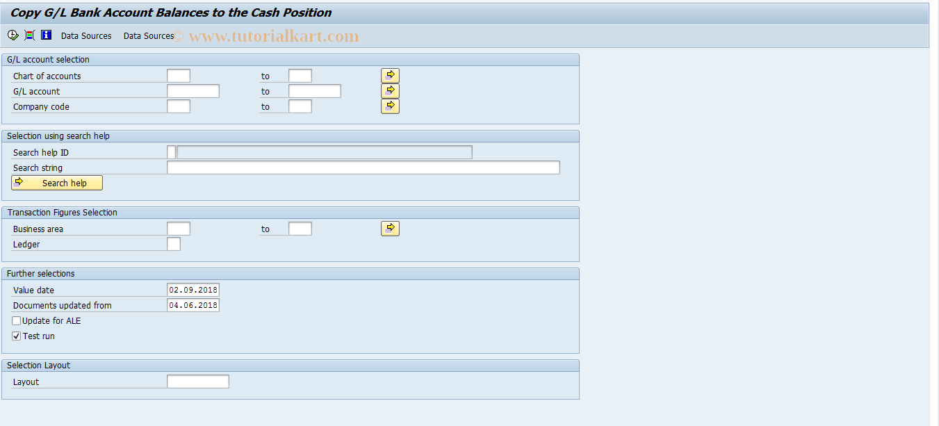 SAP TCode OT31 - Not Current Account