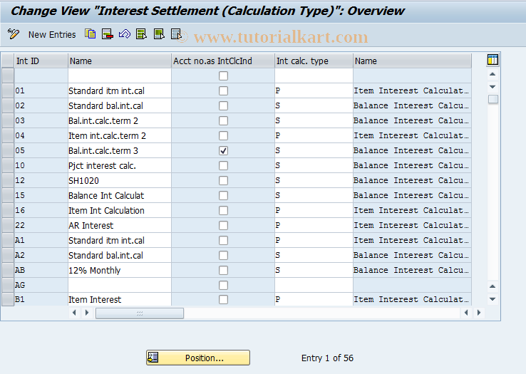 SAP TCode OT33 - C FI Maintain Table T056