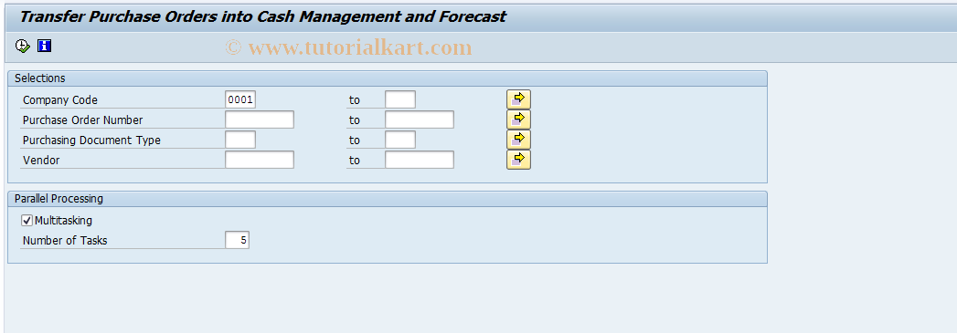 SAP TCode OT35 - Purchase orders