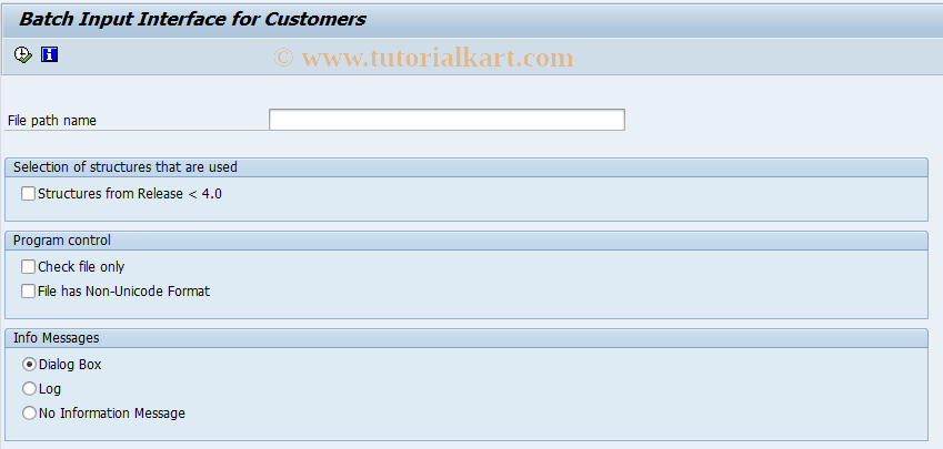 SAP TCode OT38 - C FI Batch Input Program