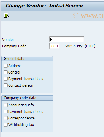 SAP TCode OT41 - C FI Change Vendor