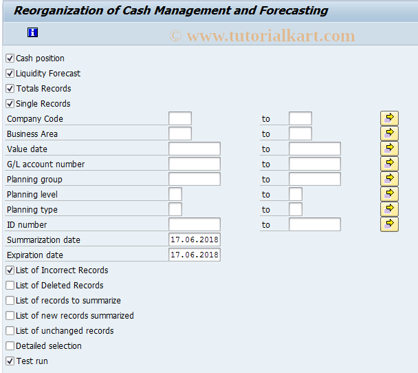 SAP TCode OT48 - C FT CMF Reorganization