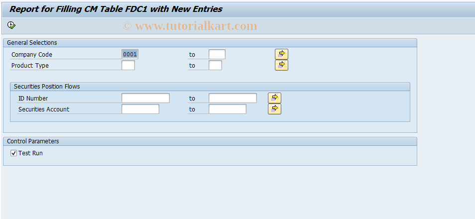 SAP TCode OT77 - Reconstruct CM from Securities