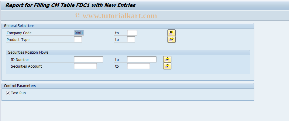 SAP TCode OT79 - Reconstruct CM from Securities