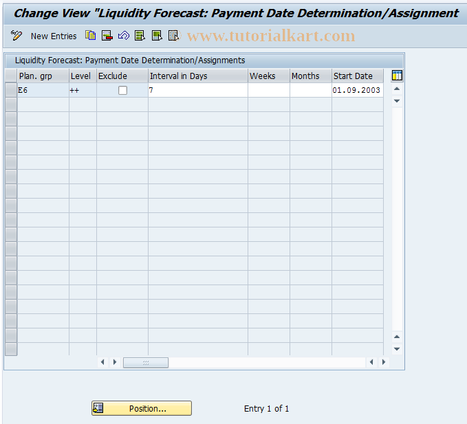 SAP TCode OT85 - C FI Mainenance in Table T035Z