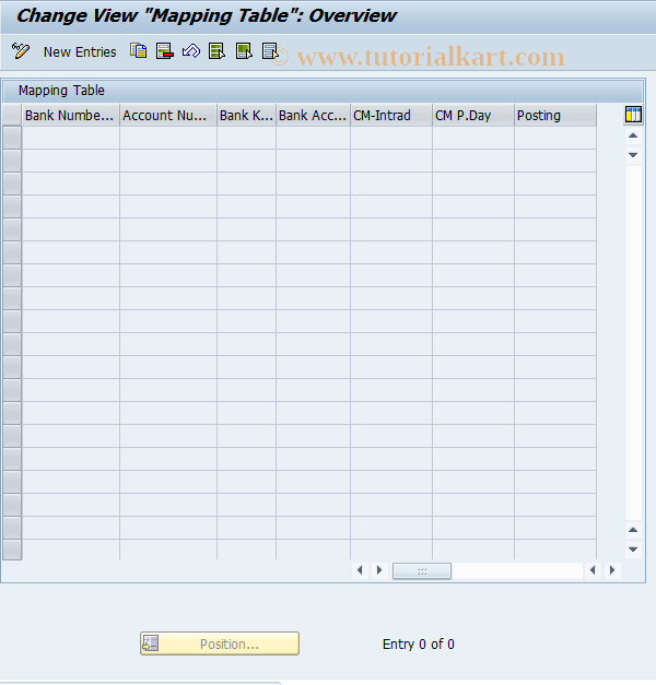 SAP TCode OT90 - C FI Maintenance Table T028Q