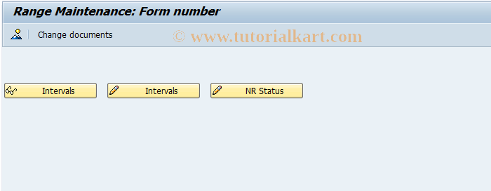 SAP TCode OTR1 - Number Range for Form Numbers