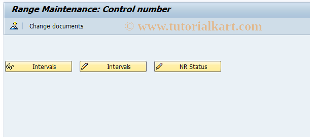 SAP TCode OTR2 - Number Range for Control Numbers