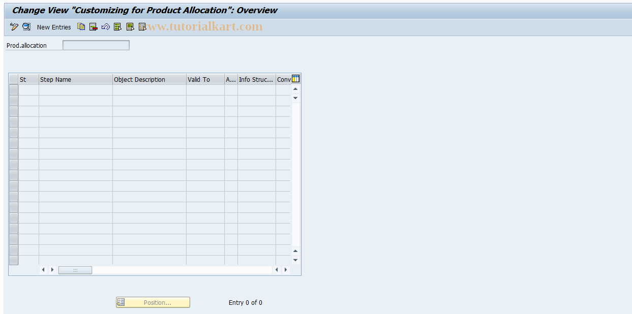 SAP TCode OV4Z - Product Allocation Control